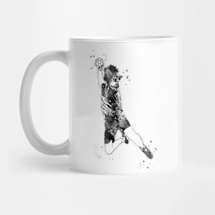 Handball Player Boy Hits The Ball Mug